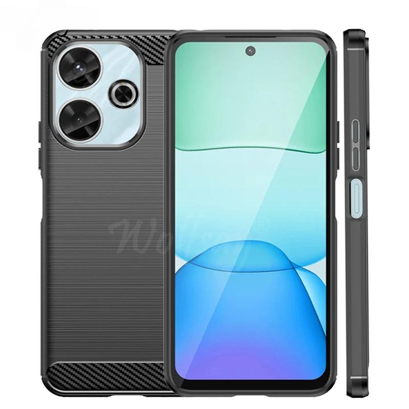 For Xiaomi Redmi 13 Case Anti-knock Shockproof Silicone Carbon Fiber Back Cover For Redmi 13 Case For Redmi 13 Case 6.79 inch