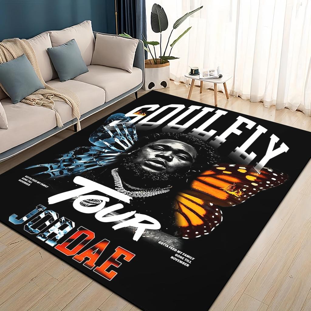 HOT Rod Wave 3D Print Rapper Star Rug Carpet for Living Room Bedroom Home Decor,kids Play Non-slip for Sofa Doormat