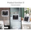 Digital Clock Temperature and Humidity Display Waterproof Wall Clock Indoor Thermometer with LCD