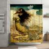 Seashell Mermaid Bath Shower Curtain Waterproof Decorative Fabric Home Decoration