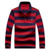 Men Polo Shirt Long Sleeve Shirt Spring Autumn Cotton Embroidery Warm Casual Stripe Polo Shirt Men