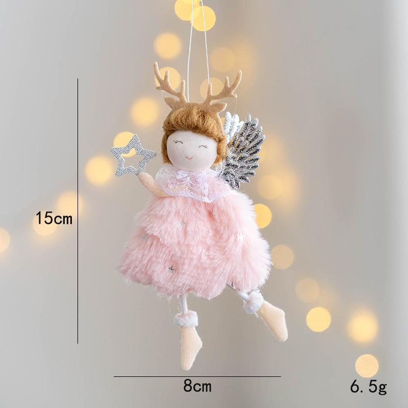 New Christmas Tree Angel Girl Ornament - Cute Gauze Pendant Decoration for Children