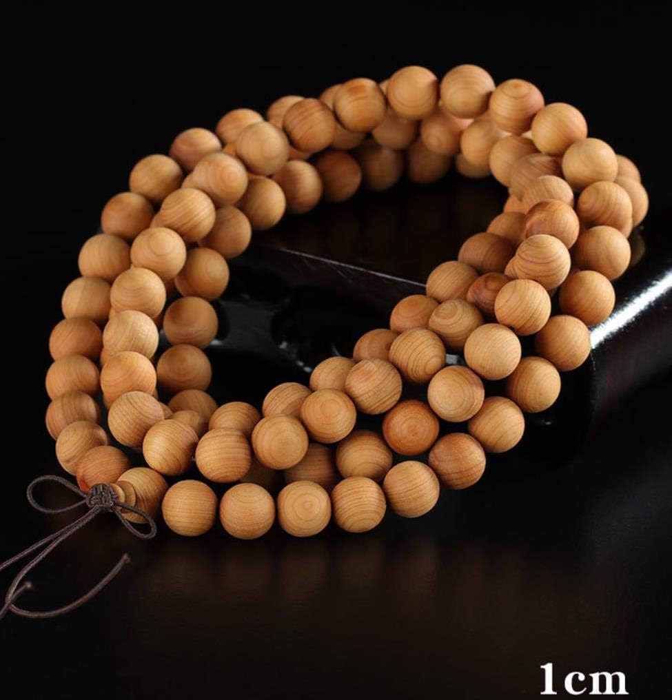 [SITEDAN] Buddhist Prayer Beads NecklaceBracelet for Men, 108 Beads (10mm), Women's Bracelet, Made of Wooden (Oakwood), with Herbal Scent