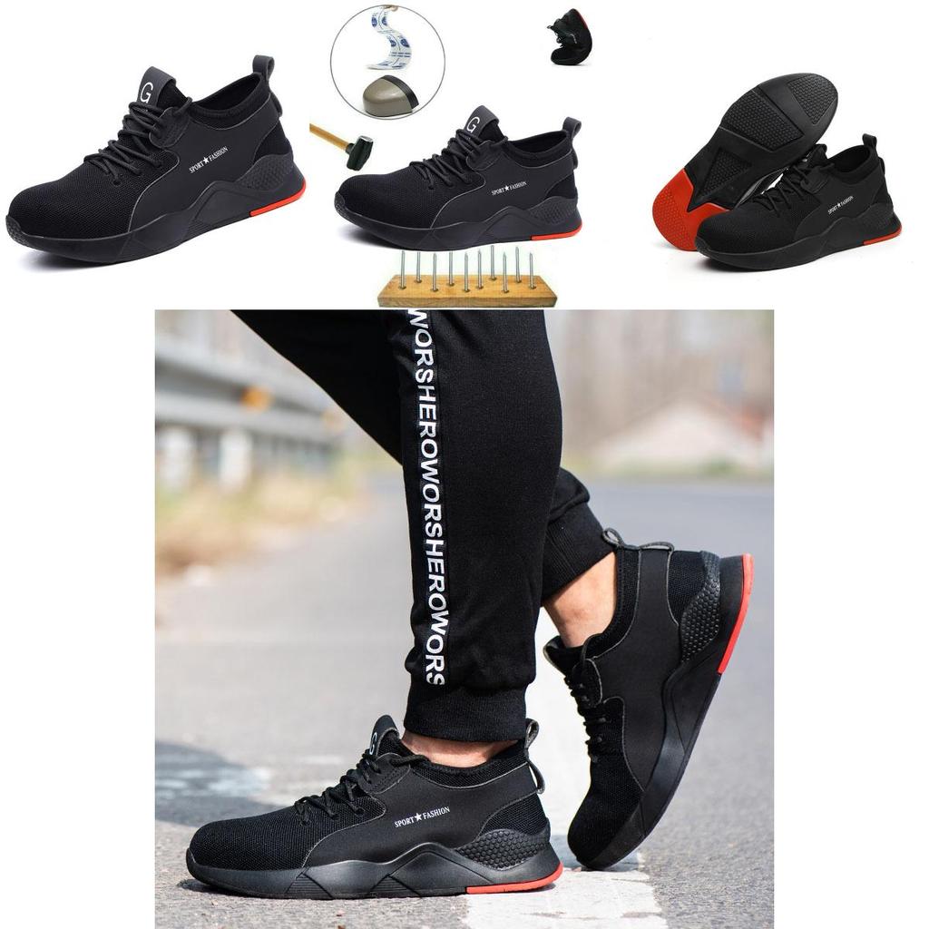 Slip Resistant Mens Steel Toe Safety Sneakers For Industrial And Construction Work