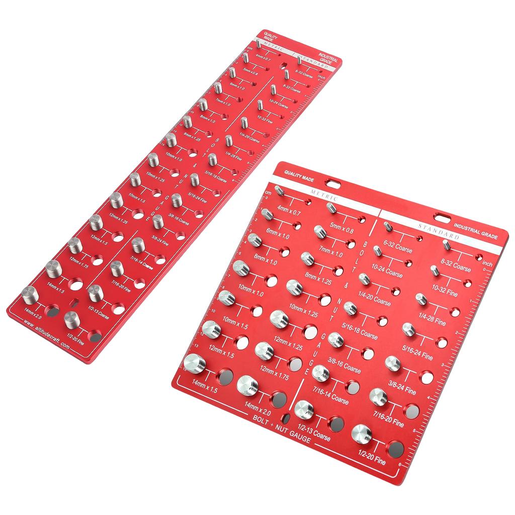 High Precision Nut Bolt Thread Checker with 28 Holes for Various Specifications Aluminum Alloy with AntiRust Coating