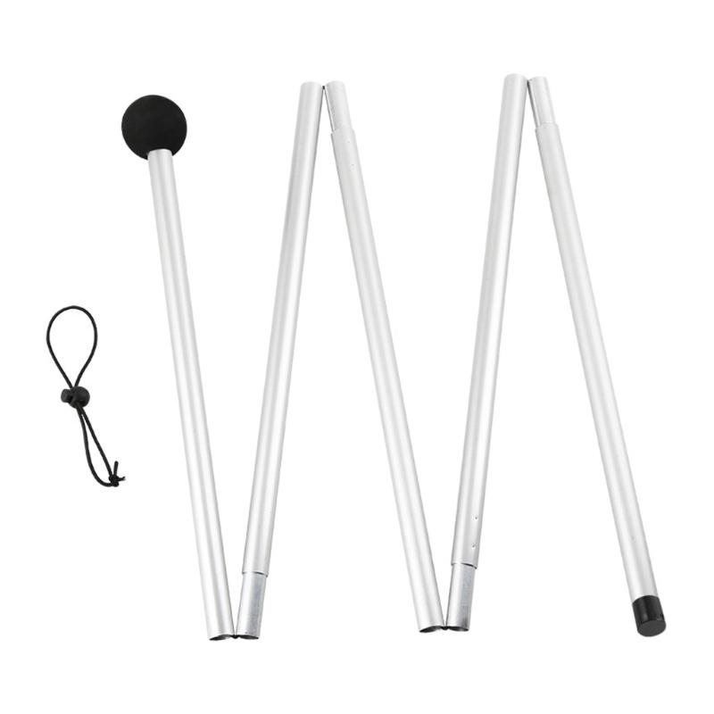 2Pcs Folding Beach Tent Poles Light Weight Canopy Poles Adjustable Length Outdoor Awning Support Poles Easy To Install