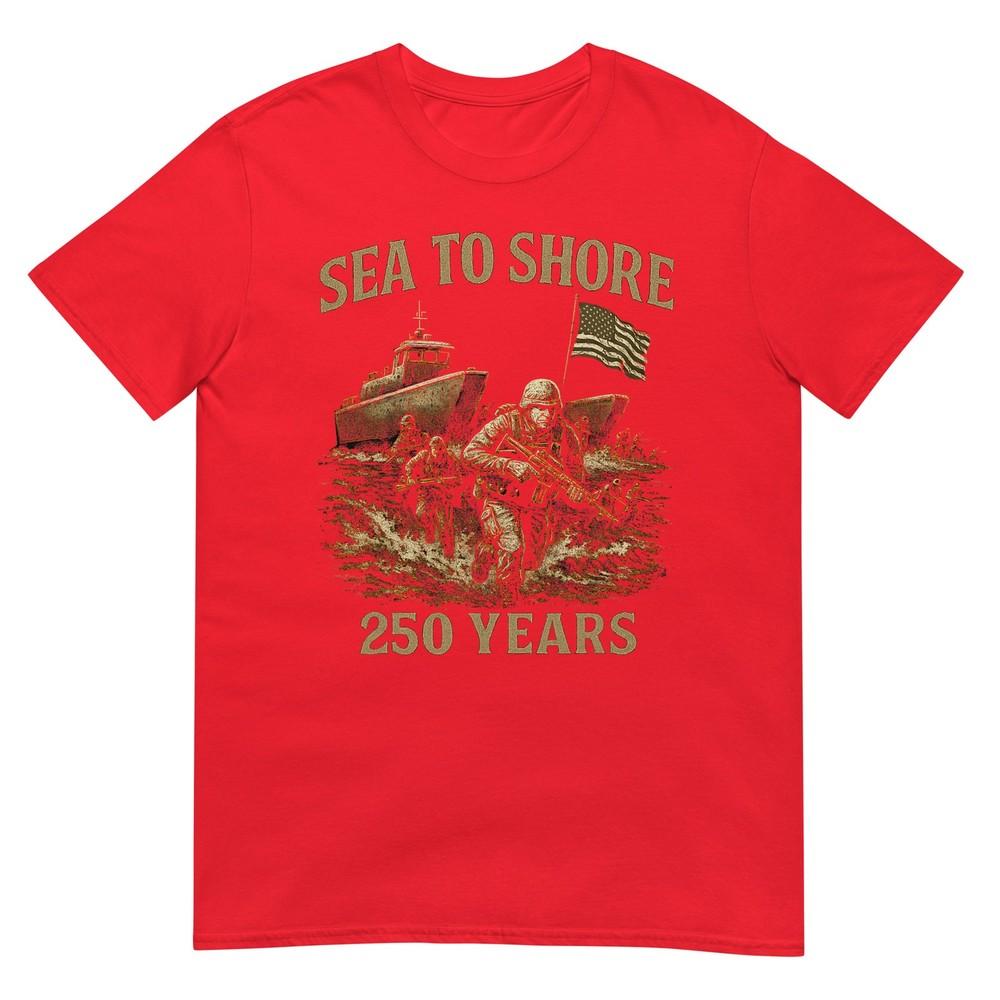 Sea To Shore 250 Years US Soldiers And Amphibious Military TShirt S