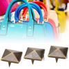 100pcs Square Pyramid Punk Rivets 4 Claw Metal Studs for Bracelets Clothing Shoes Handbag