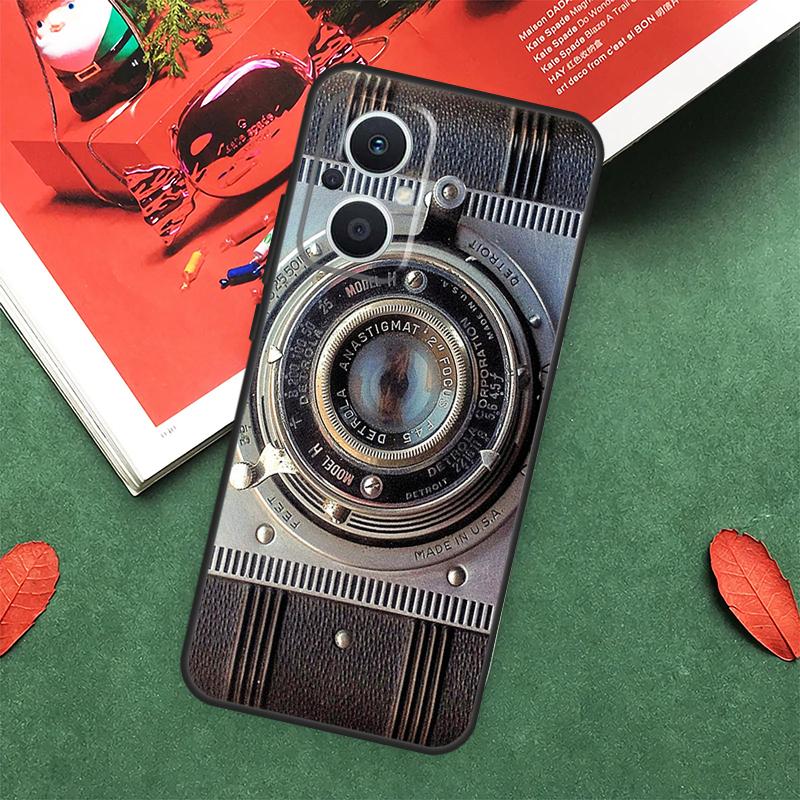 Vintage Camera Case For OPPO Reno 7 8 Lite 8T 10 11 12 13 Pro 12F 13F 14F OPPO Find X8 X6 X5 X9 Pro Cover