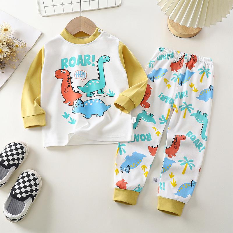 Kinderunterwäsche-Set Reine Baumwolle Neu Jungen-Hauskleidung Baby-Alles aus Baumwolle Warm Mädchen-Herbstkleidung Herbsthosen Kinderkleidung