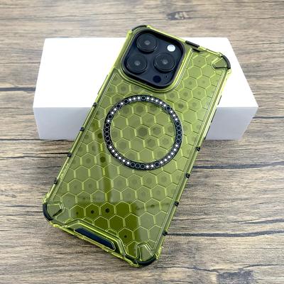Shockproof Armor Honeycomb Texture Case For Xiaomi Redmi Realme OPPO VIVO Samsung HONOR iPhone Nothing Phone For Magsafe Charge