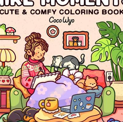 Cozy Japan: Cute Coloring Book for Adults and Teens with Charming Characters and Delightful Japanese Scenes for Relaxation