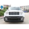 Yimaautotrims Auto Accessory Front Face Mesh Grille Cover Front Grille Ring Trim 7 Pcs ABS Fit For Jeep Renegade 2015 - 2018