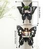 Black Wooden Hollow Butterfly Crystal Storage Shelf - Simple Wall Decoration for Home and B&B