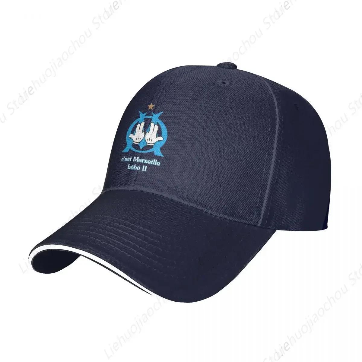 

C est Marseilles Bebe Rapper OM Baseball Cap Vintage JUL Sandwich Cap Unisex Women Adjustable Sun Hat Outdoor One Size