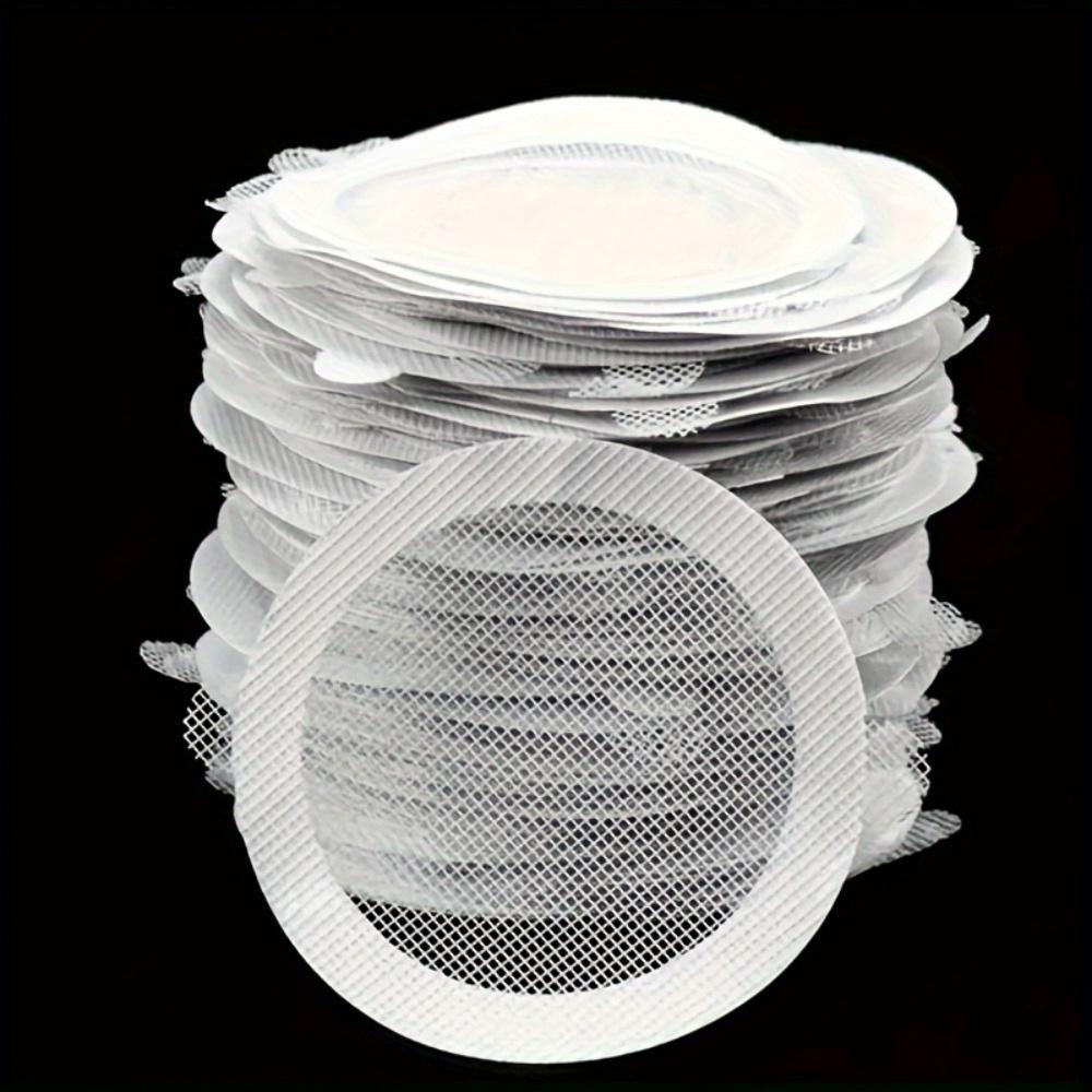 

20pcs Shower Drain Hair Catchers. Anti-clogging mesh filters & stickers. белый