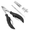 Double Spring Toenail Clippers Ingrown Toe Nail Pedicure Clippers Toenail Corrector SetBlack