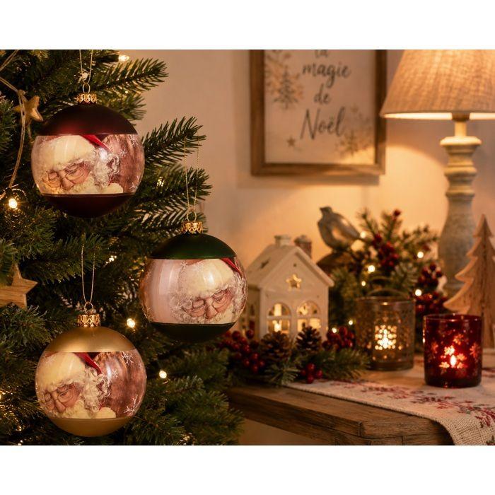 3 boules Pere noel