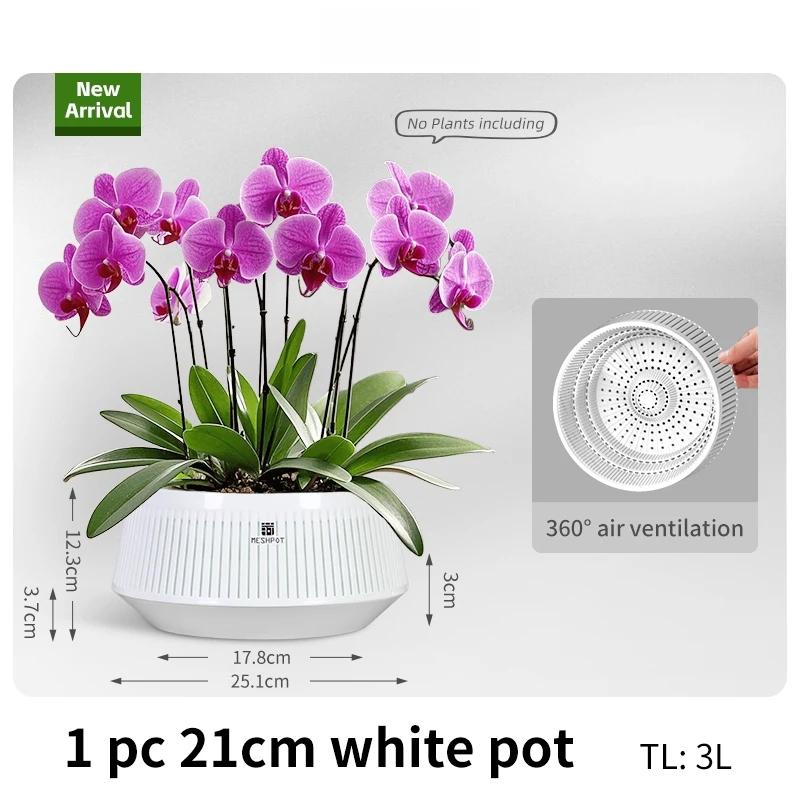Meshpot Orchid Pot with Holes Plastic Flower Pot Decorative African Violet Pots with Air-Pruning and Good Air Circulation
