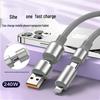 240W 4-in-1 Mecha Data Cable for Type-C: Compatible with Huawei and Apple 15/17 with PD Extended Charging.