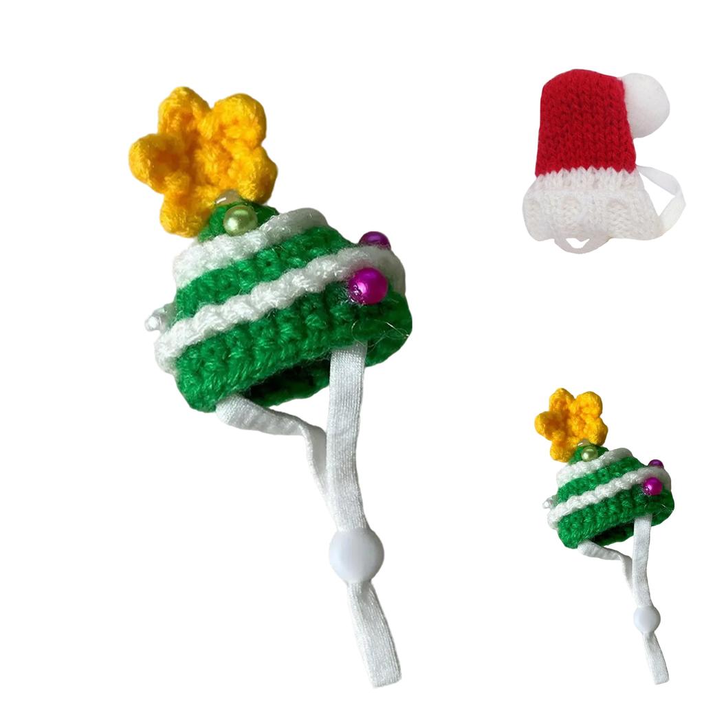 Handmade Knitted Christmas Pet Hat Decorative Christmas Animal Hat