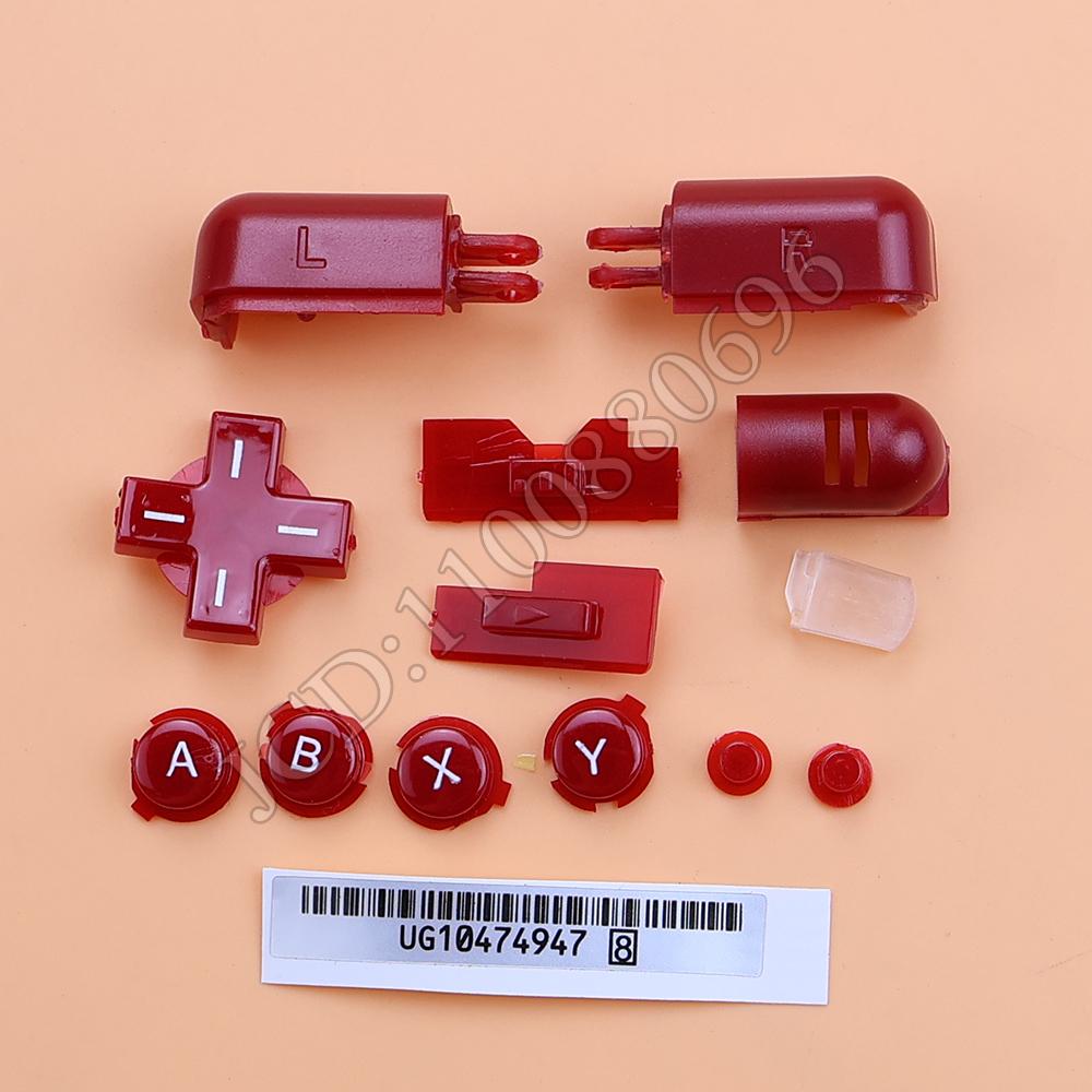 

1Set Replacement A B X Y L R D Pad Cross Button Full Button Set For DS Lite NDSL Buttons For DS Lite For NDSL Console красный