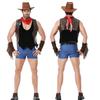 Halloween Men's Nightclub Bar Sexy Uniform Western Cowboy Sex Suit Cosplay Suit
