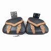 2pcs Universal Motorcycle Saddlebag PU Leather Saddle Bag Tool Luggage Storage Bag For