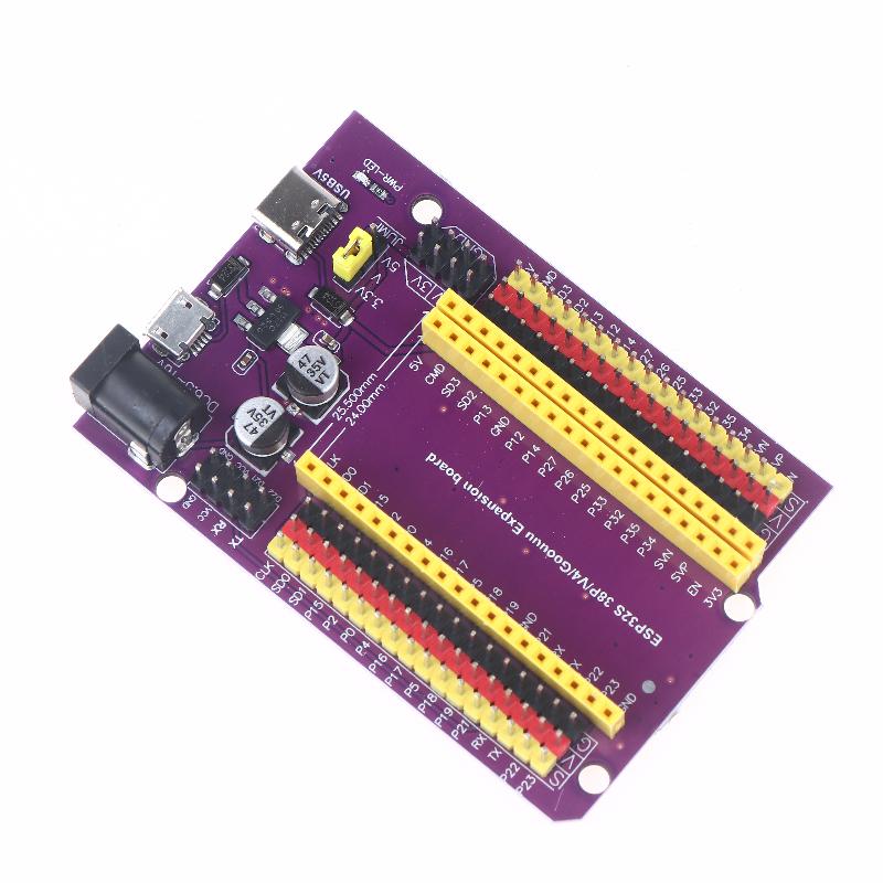 Esp32/Esp32-S Development Extension Board 38-Pin With Triple Power Input (Type-C/Micro Usb/Dc) For Stable Diy Applications