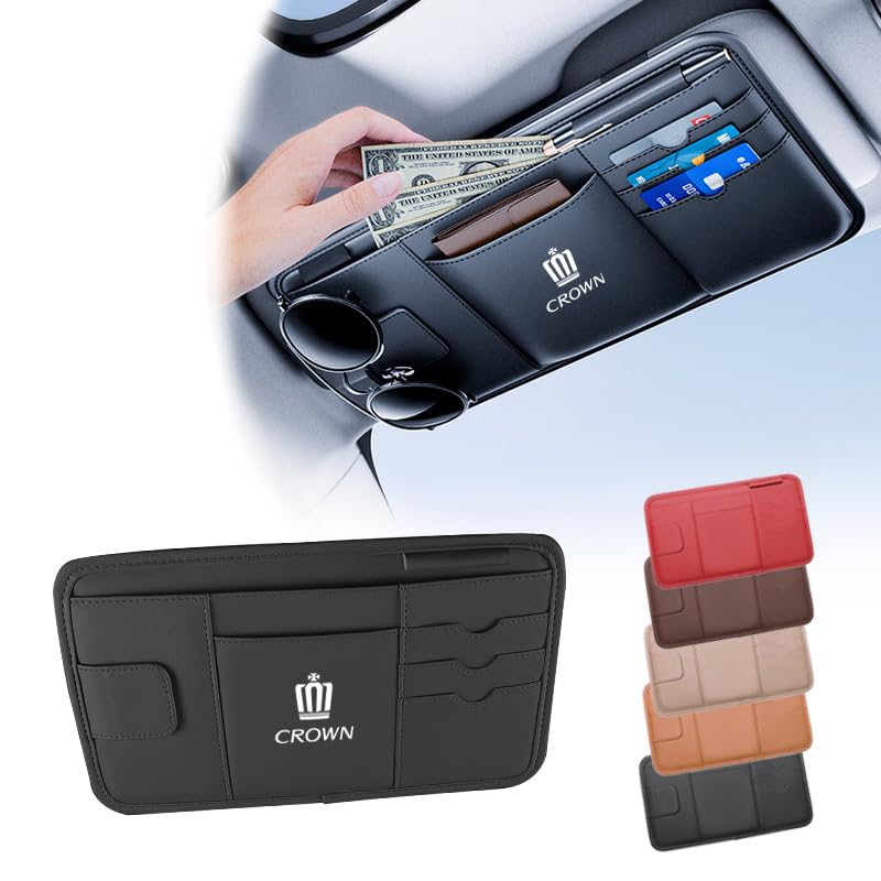 GRQ CROWN Compatible Sun Visor Car Storage Pocket Crown Compatible