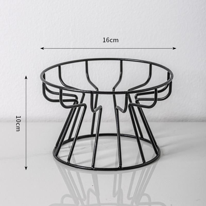 Nordic Style High Foot Pet Bowl Cartoon Neck Protection Anti Overturning Cat Dog Bowl Food Bowl