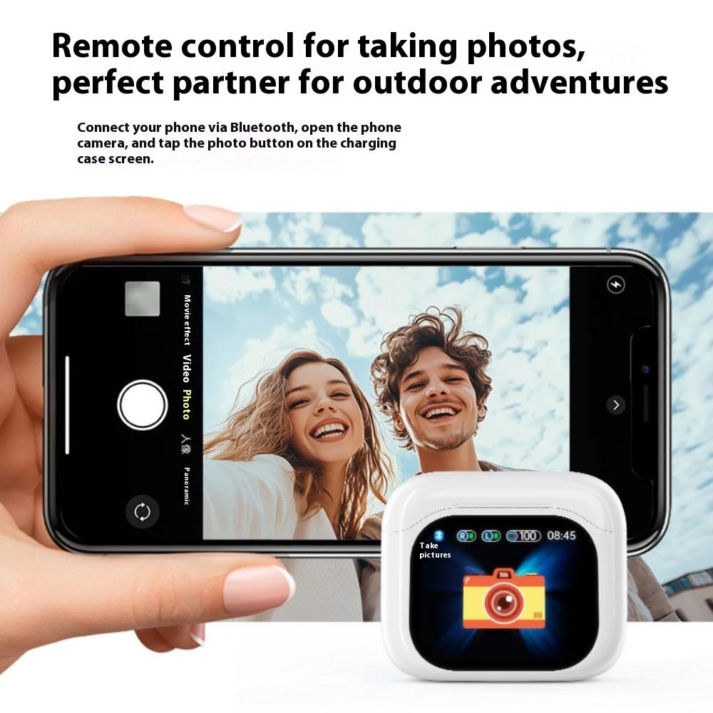 144 שפות מתרגמים בזמן אמת אוזניות בלוטות' 5.4 עם מסך מגע אוזניות תרגום אוזניות מבטלות רעשים מתנה