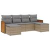 VidaXL Salon de Jardin avec Coussins 6 pcs, Canapés de Terrasse, Ensemble de Meubles de Patio, Mobilier d'Extérieur, Beige 3227900