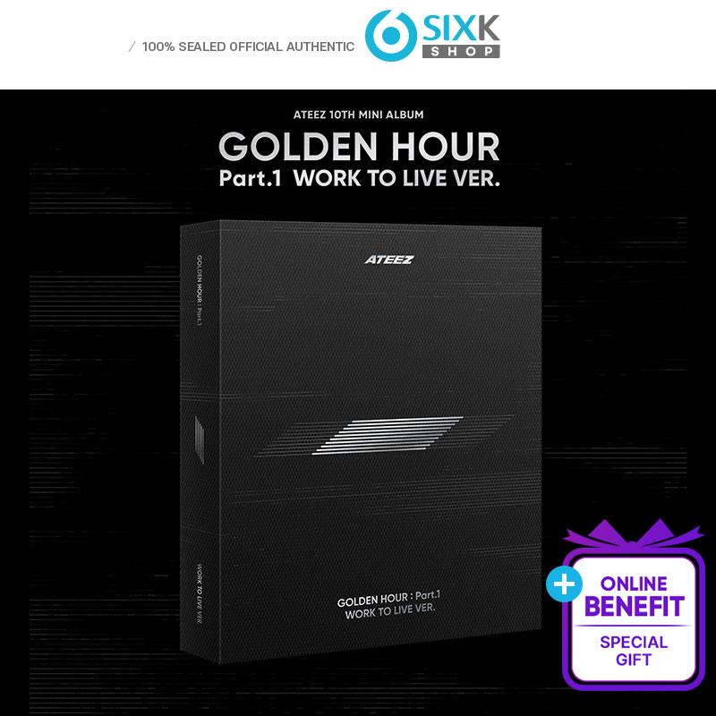 [Pre-order] ATEEZ -10TH MINI ALBUM [GOLDEN HOUR Part.1 ‘WORK TO LIVE VER'] (+Online Benefit)