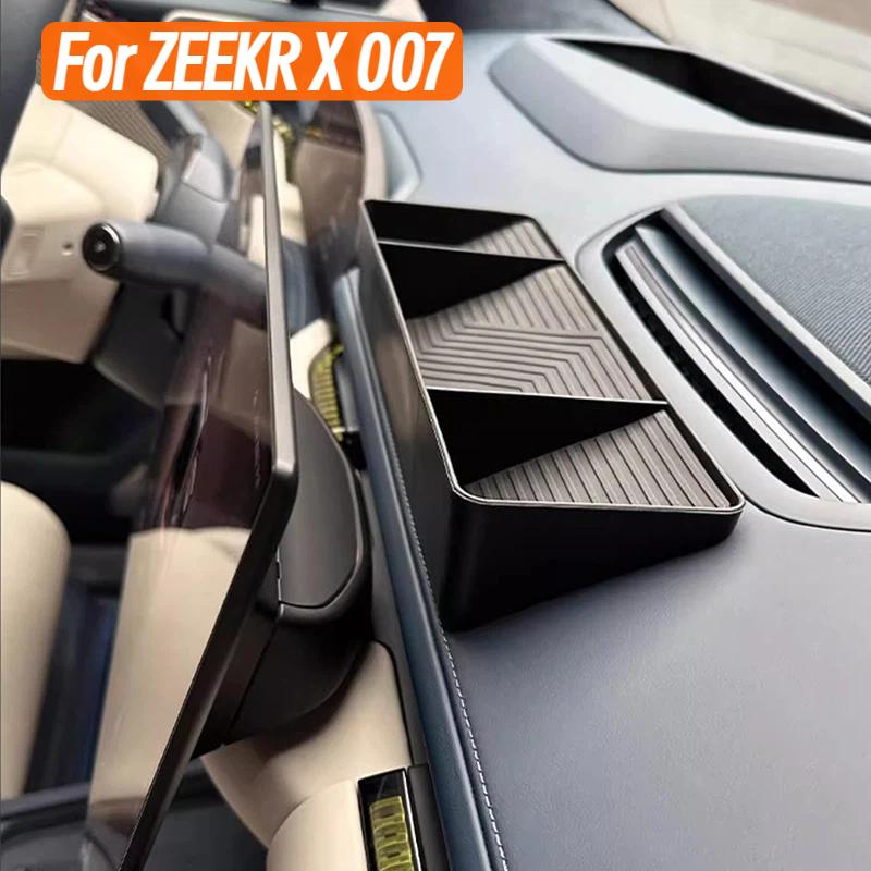 For ZEEKR 007 ABS Dashboard Storage Box Center Console Hidden Tray Behind Screen Car For Zeekr 007 Accessories Tidying