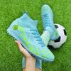 Cross-border Football Shoes High-top 2024 Autumn Long and Short Nail Sneakers Foreign Trade Large Size 46 Boys Adult Sports Shoes