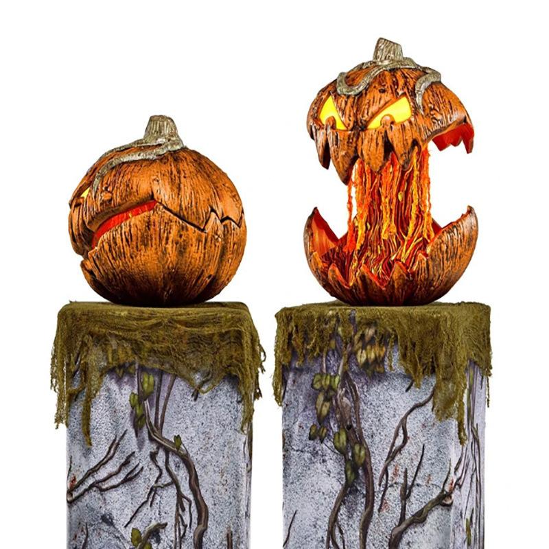 2025 New Halloween Pumpkin Noise Activated Pumpkin Animated Talking Pumpkin Decor Lifting Pumpkin Creates a Spooky Atmospheres