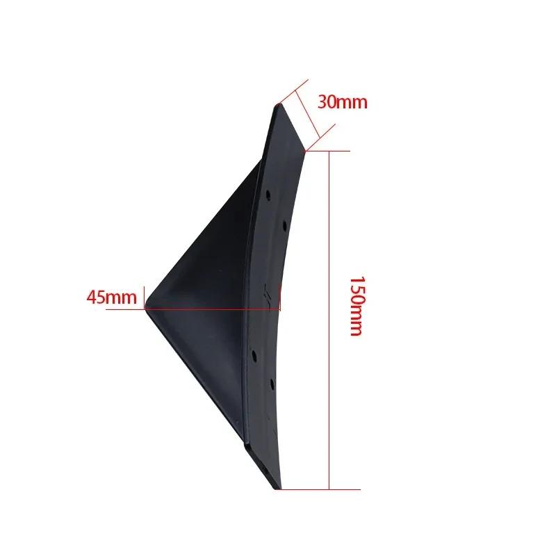 New 4pcs Universal Car Red Black Carbon Fiber Pattern Modified Shark Fin Rear Spoiler Rear Bumper Lip Diffuser Anti-collision