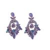 Silver Needle Diamond Oval Water Drop Earrings Light Luxury Premium Earrings Popular Fashion Exaggerated Trend Earrings Women