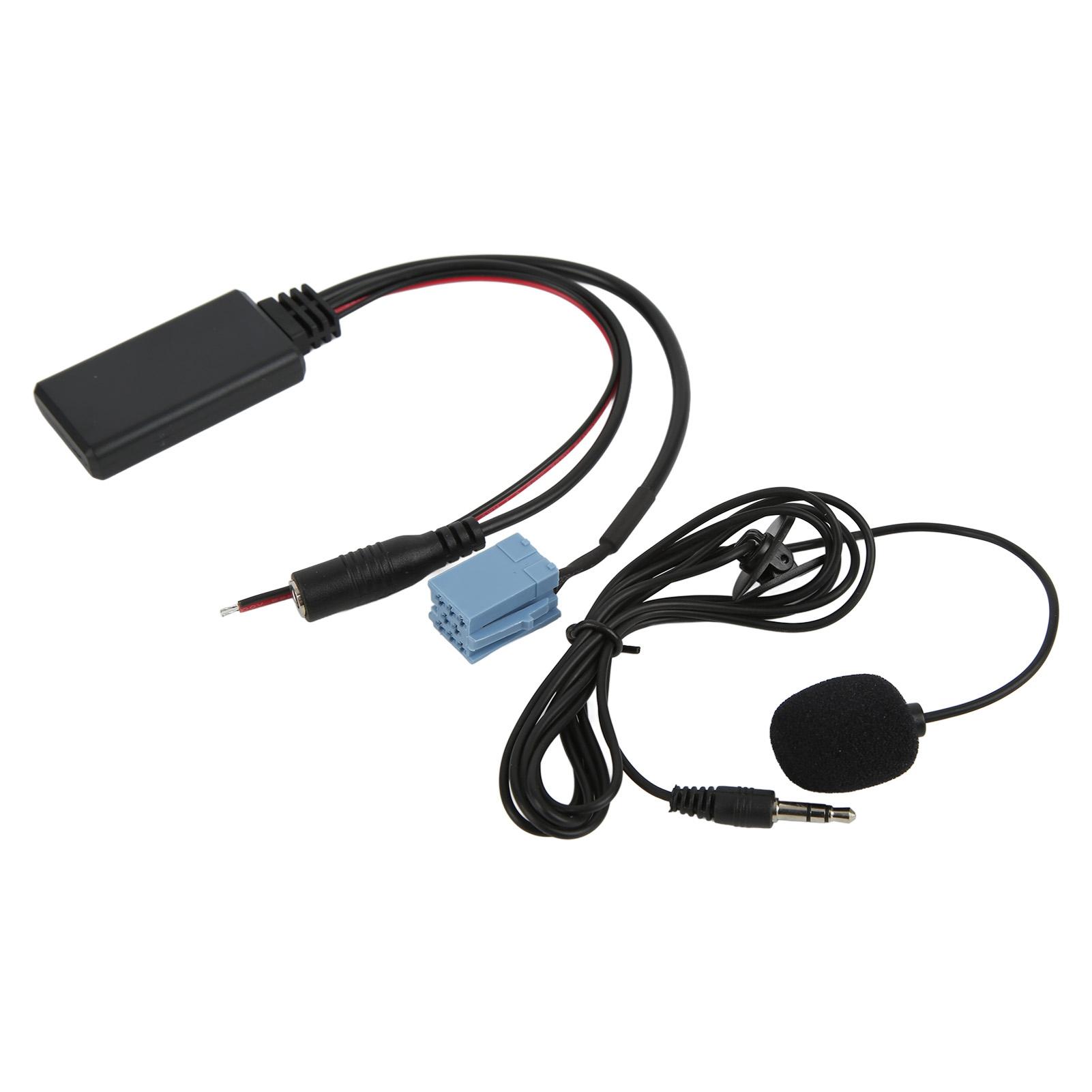 

Bluetooth5.0 AUX IN Cable 3.5mm Jack ISO 8Pin 7 607 897 093 Handsfree Microphone Replacement for Bora for Blaupunkt