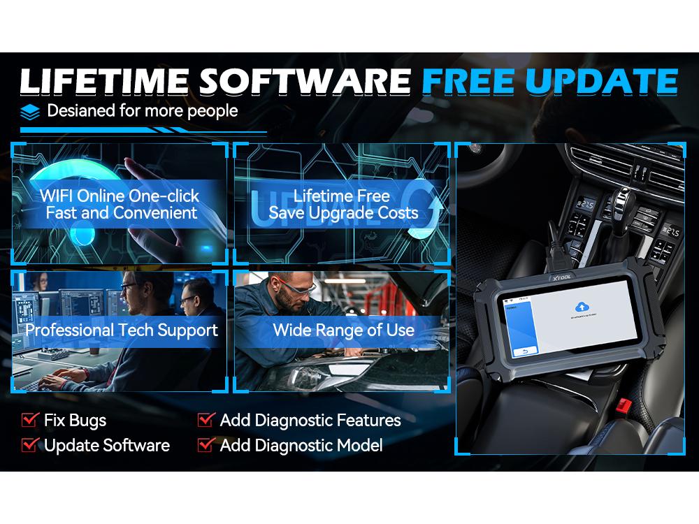 XTOOL D6/D6S Vehicle Diagnostic Tool with Free Updates