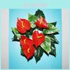 Anthurium Andraeanum Linden Artificial Plant With Silk Flowers For Home Decor And Tabletop Display