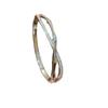 18K Gold Plated Zircon Bamboo Buckle Bangle - New Chinese Tide Exquisite Bracelet, High-End Niche Jewelry.
