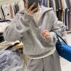 Women's Pure Wool Lapel Sweater, Autumn/Winter 2025, Thick Knit Loose POLO Collar Pullover.
