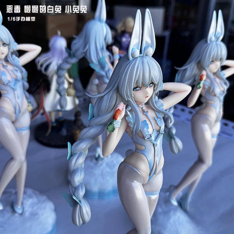 Mr Azur Lane Vicious Bunny Girl Anime Figure 1/6 Scale Standing Pose White Stockings Lazy White Rabbit Replaceable Face Figure