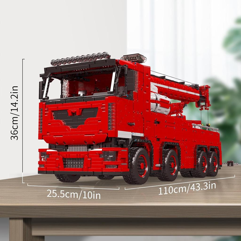 MOULD KING 19008 technický stavební blok auta Motorizovaný odtahový vůz APP/RC Model MOC-29848 Brick Toys Dětské vánoční dárky