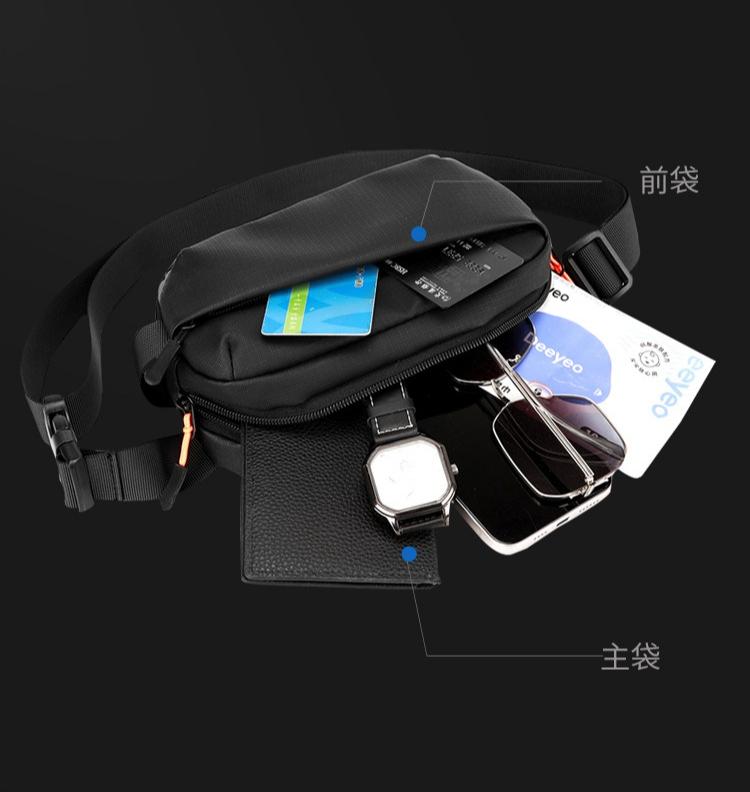 Stylová pánská oxfordová taška přes rameno Víceúčelová Crossbody Sportovní hrudní taška Ledvinka Kompaktní a lehká Venkovní nosné tašky