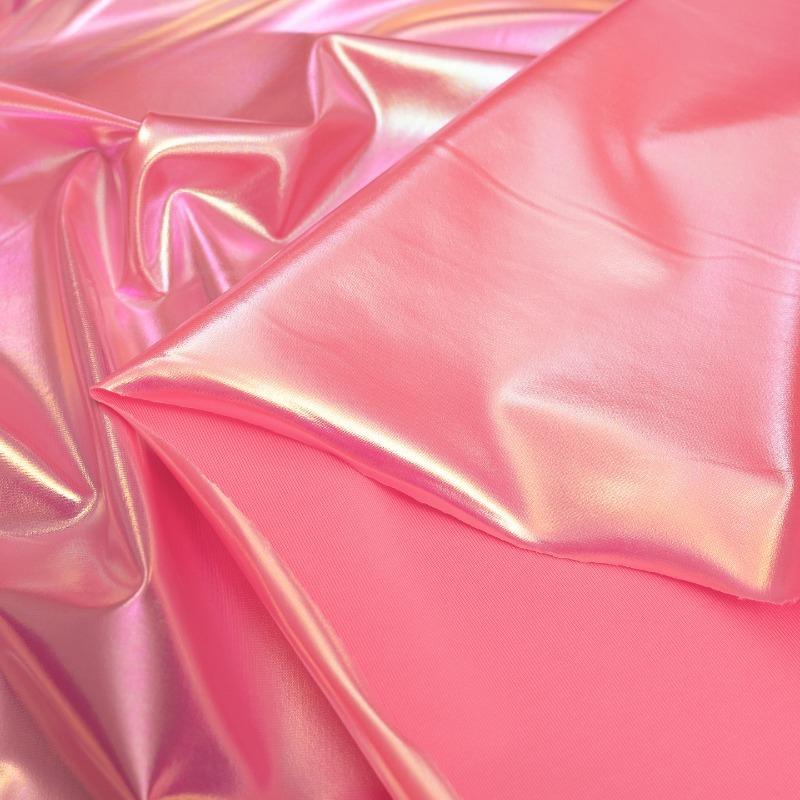 100cm Iridescent Stretch Nylon Fabric 4-Way Spandex Blend for DIY Sewing Slip Dress Stage Costumes Photography Background