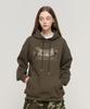 Cargo Bros For Woman Camo Pattern Logo Hoodie (Khaki)