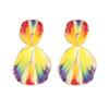 Van Gogh Vintage-Style Enamel Earrings – Unique High-End 925 Shell Design for Women